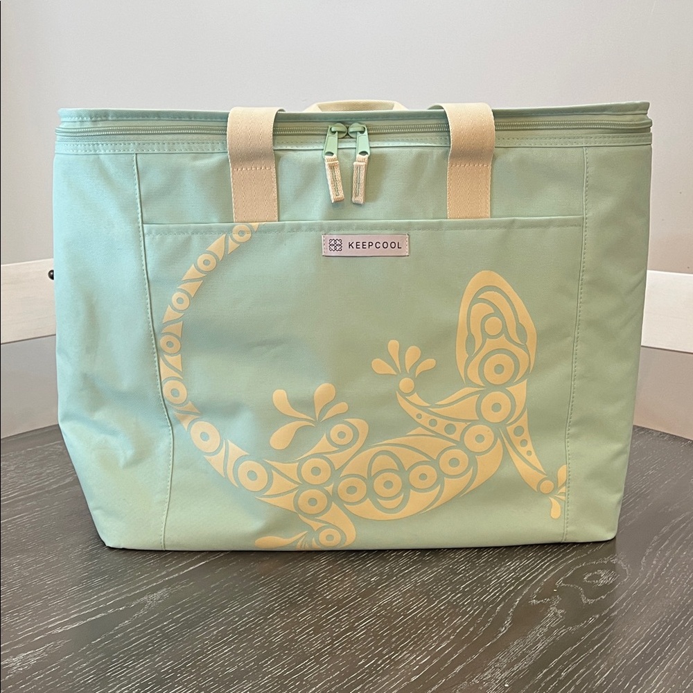 KEEP COOL Insulated Cooler Bad Double Handles Double Zippers Durable Sage Green